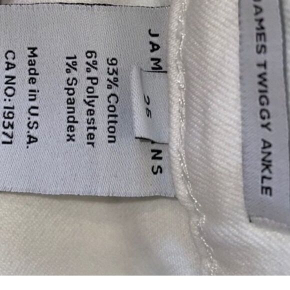 James Jeans J Twiggy Ankle Length Legging Jean in Frost White Raw Size 25 - Picture 9 of 9